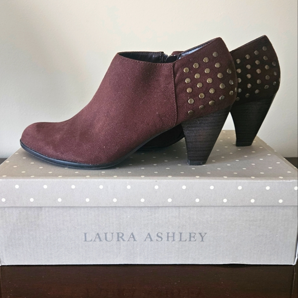 Laura Ashley Brown Suede Booties